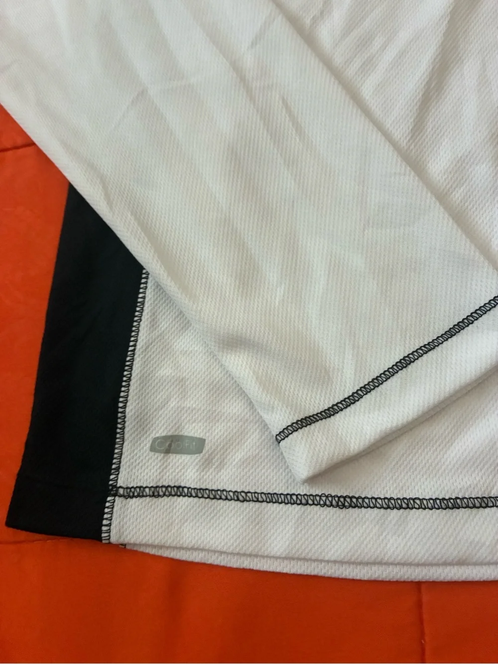 Alo Shirt Womens Medium Alo CoolFit White & Black Long Sleeve Performance